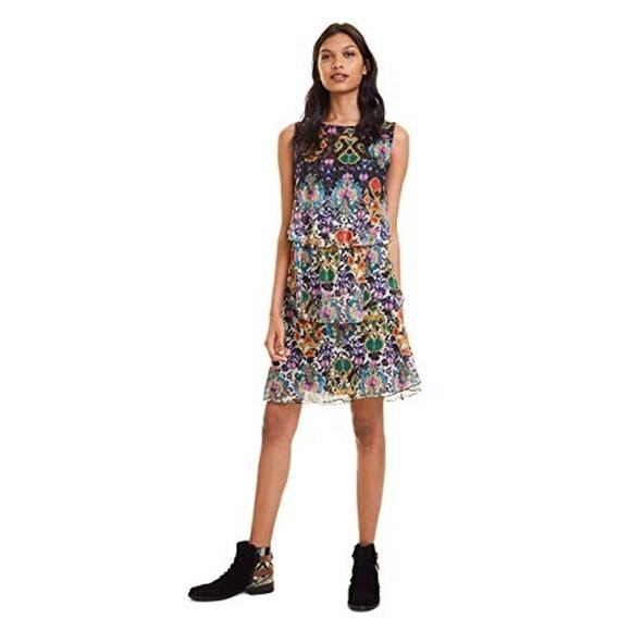 Desigual Dresses & Skirts - 53. DESIGUAL NWT $115 Florencia Floral Mesh Mini Dress Size US S